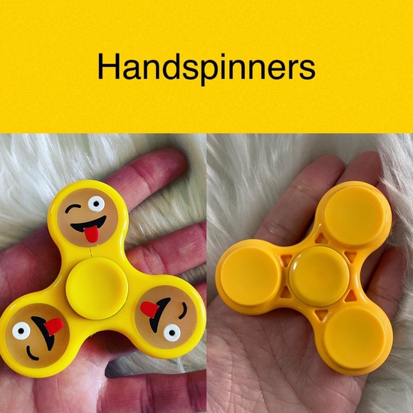 2 Yellow Handspinners - Picture 1 of 10